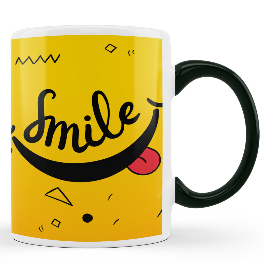 Personalised Printed Ceramic Coffee Mug | Cute Smile | 325 Ml 
